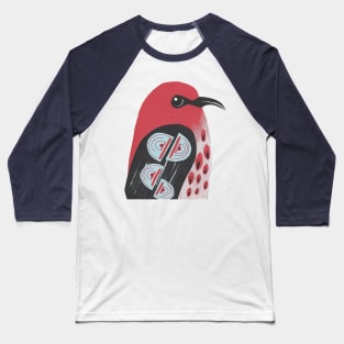 Native Birds of Australia Collage - Set 5 Scarlet Honeyeater Baseball T-Shirt